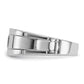 IBGoodman Men's Polished and Grooved Lab Created Sapphire and 1/10 Carat AA Quality Diamond Ring - WBC