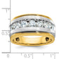 IB Goodman with Rhodium Mens Polished Satin and Grooved 7-Stone 1.5 Carat AA Diamond Ring - WBC