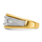 IBGoodman Two-tone Men's Polished Satin and Grooved 5-Stone 1/2 Carat AA Quality Diamond Ring - WBC