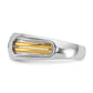 IBGoodman Two-tone Men's Polished and Cut-Out 1/5 Carat AA Quality Diamond Ring - WBC