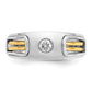 IBGoodman Two-tone Men's Polished and Cut-Out 1/5 Carat AA Quality Diamond Ring - WBC
