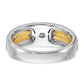 IBGoodman Two-tone Men's Polished and Cut-Out 1/5 Carat AA Quality Diamond Ring - WBC
