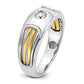 IBGoodman Two-tone Men's Polished and Cut-Out 1/5 Carat AA Quality Diamond Ring - WBC