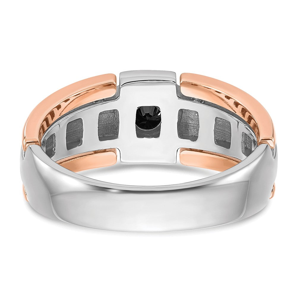 IB Goodman Two-tone / Mens 1/4 carat Black Diamond Complete Ring - WBC