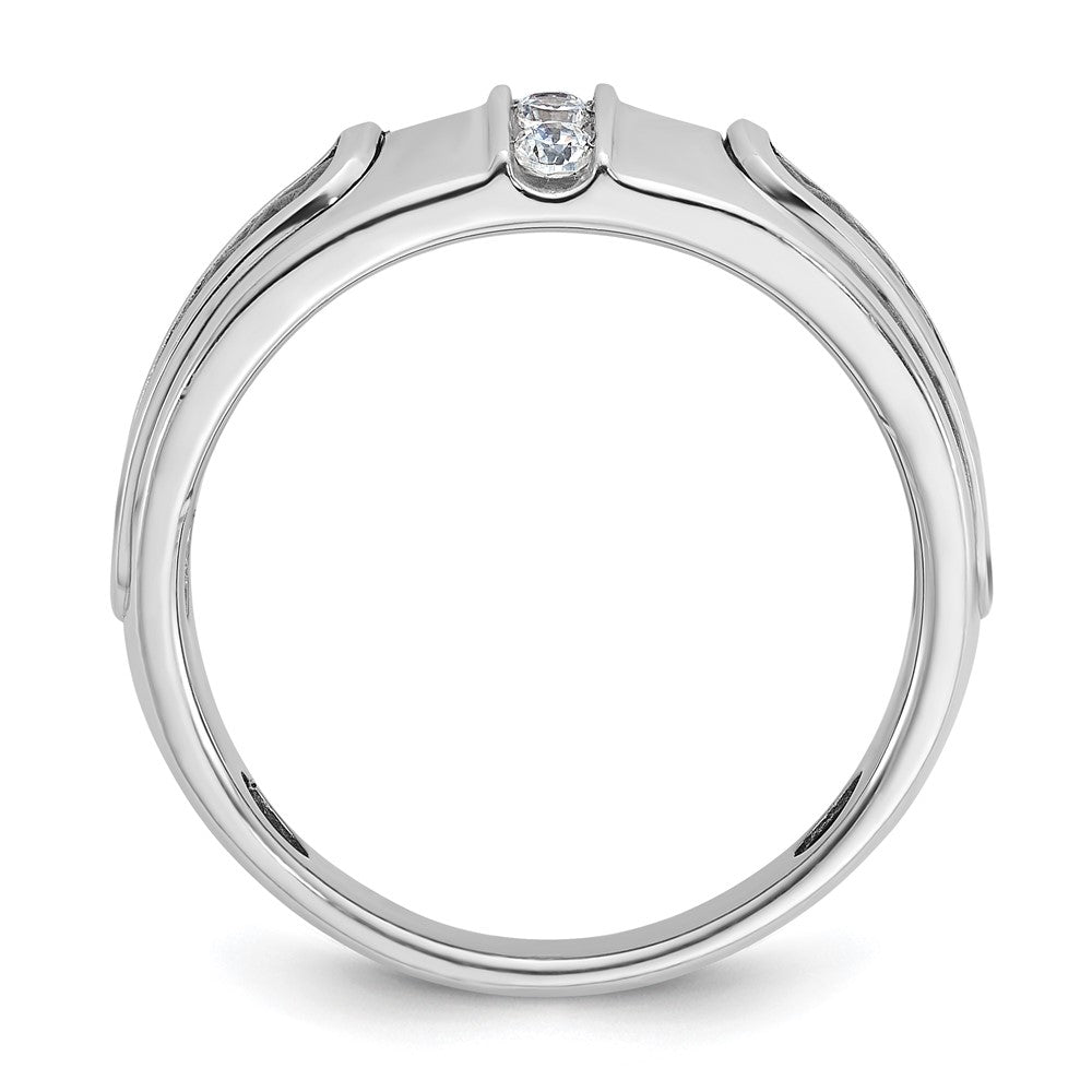 IB Goodman with Black Rhodium Mens 1/5 carat Diamond Complete Ring - WBC