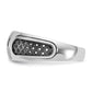 IB Goodman with Black Rhodium Mens 1/5 carat Diamond Complete Ring - WBC