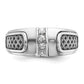 IB Goodman with Black Rhodium Mens 1/5 carat Diamond Complete Ring - WBC