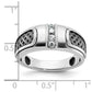 IB Goodman with Black Rhodium Mens 1/5 carat Diamond Complete Ring - WBC
