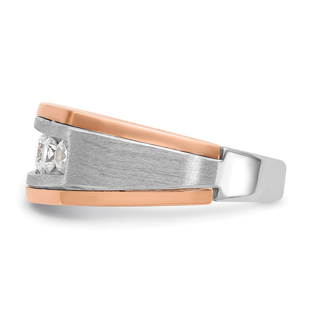 IBGoodman and Men's Polished and Satin 5-Stone 1 Carat AA Quality Diamond Ring - WBC