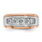 IBGoodman and Men's Polished and Satin 5-Stone 1 Carat AA Quality Diamond Ring - WBC