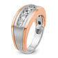 IBGoodman and Men's Polished and Satin 5-Stone 1 Carat AA Quality Diamond Ring - WBC
