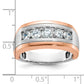 IBGoodman and Men's Polished and Satin 5-Stone 1 Carat AA Quality Diamond Ring - WBC