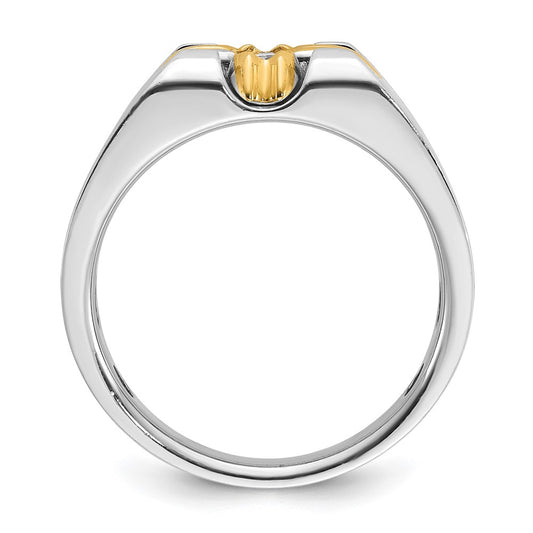 IB Goodman Two-tone Mens 3/8 carat Diamond Complete Ring - WBC