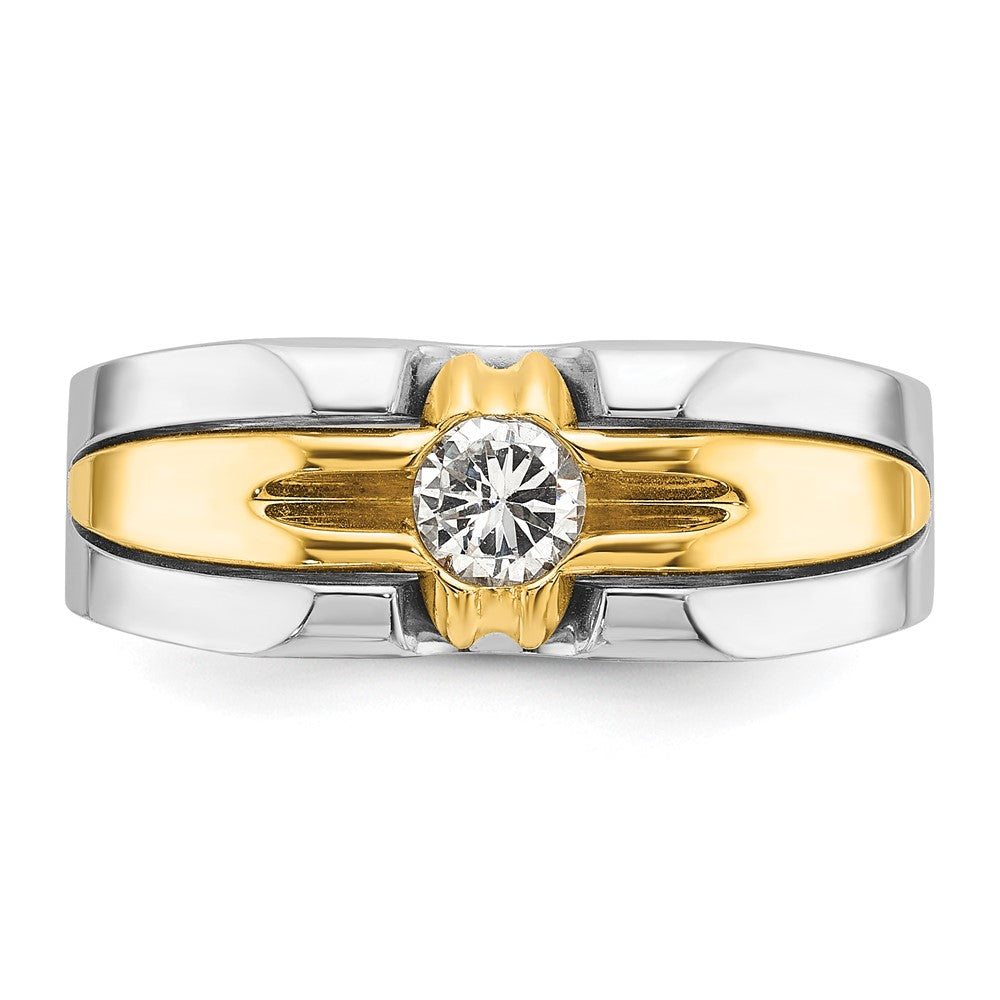 IB Goodman Two-tone Mens 3/8 carat Diamond Complete Ring - WBC