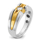 IB Goodman Two-tone Mens 3/8 carat Diamond Complete Ring - WBC