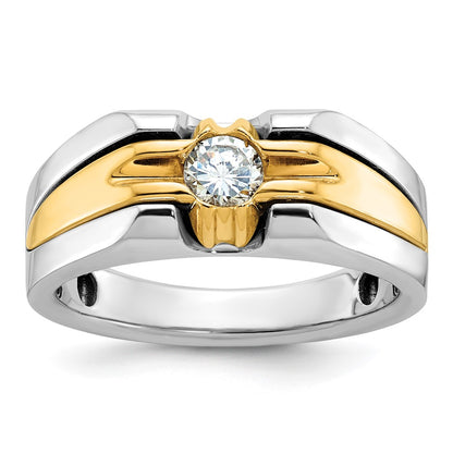 IB Goodman Two-tone Mens 3/8 carat Diamond Complete Ring - WBC