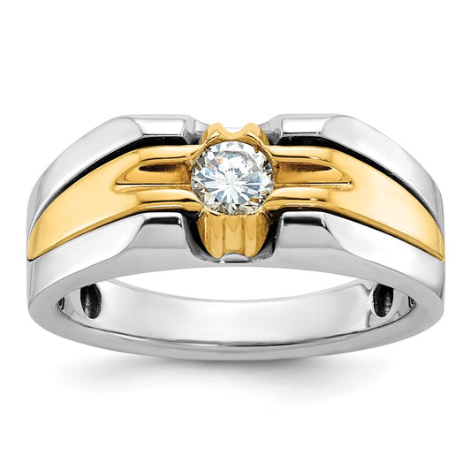 IB Goodman Two-tone Mens 3/8 carat Diamond Complete Ring - WBC