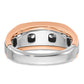 IBGoodman and Men's Polished Satin and Grooved 5-Stone 1/2 Carat AA Quality Diamond Ring - WBC
