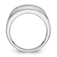 IBGoodman with Black Rhodium Men's Polished Satin and Grooved 5-Stone 1/2 Carat AA Quality Diamond Ring - WBC