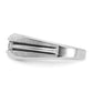 IBGoodman with Black Rhodium Men's Polished Satin and Grooved 5-Stone 1/2 Carat AA Quality Diamond Ring - WBC