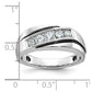 IB Goodman with Black Rhodium Mens Polished Satin and Grooved 5-Stone 1/2 Carat AA Diamond Ring - WBC