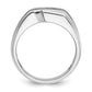 IBGoodman with Black Rhodium Men's Polished Satin and Grooved 3-Stone 1/2 Carat AA Quality Diamond Ring - WBC