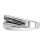 IBGoodman with Black Rhodium Men's Polished Satin and Grooved Solitaire 1/5 Carat AA Quality Diamond Ring - WBC