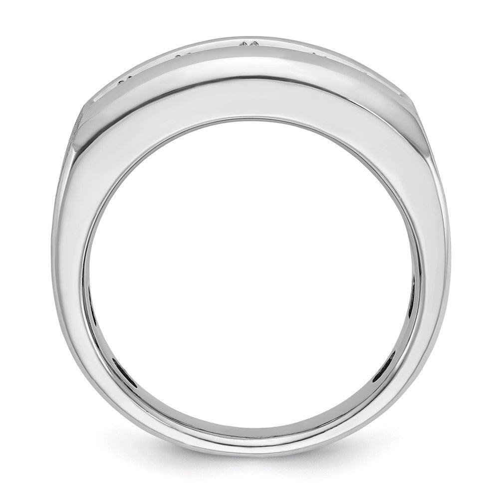 IBGoodman Men's Polished and Satin 5-Stone 1 Carat AA Quality Diamond Ring - WBC