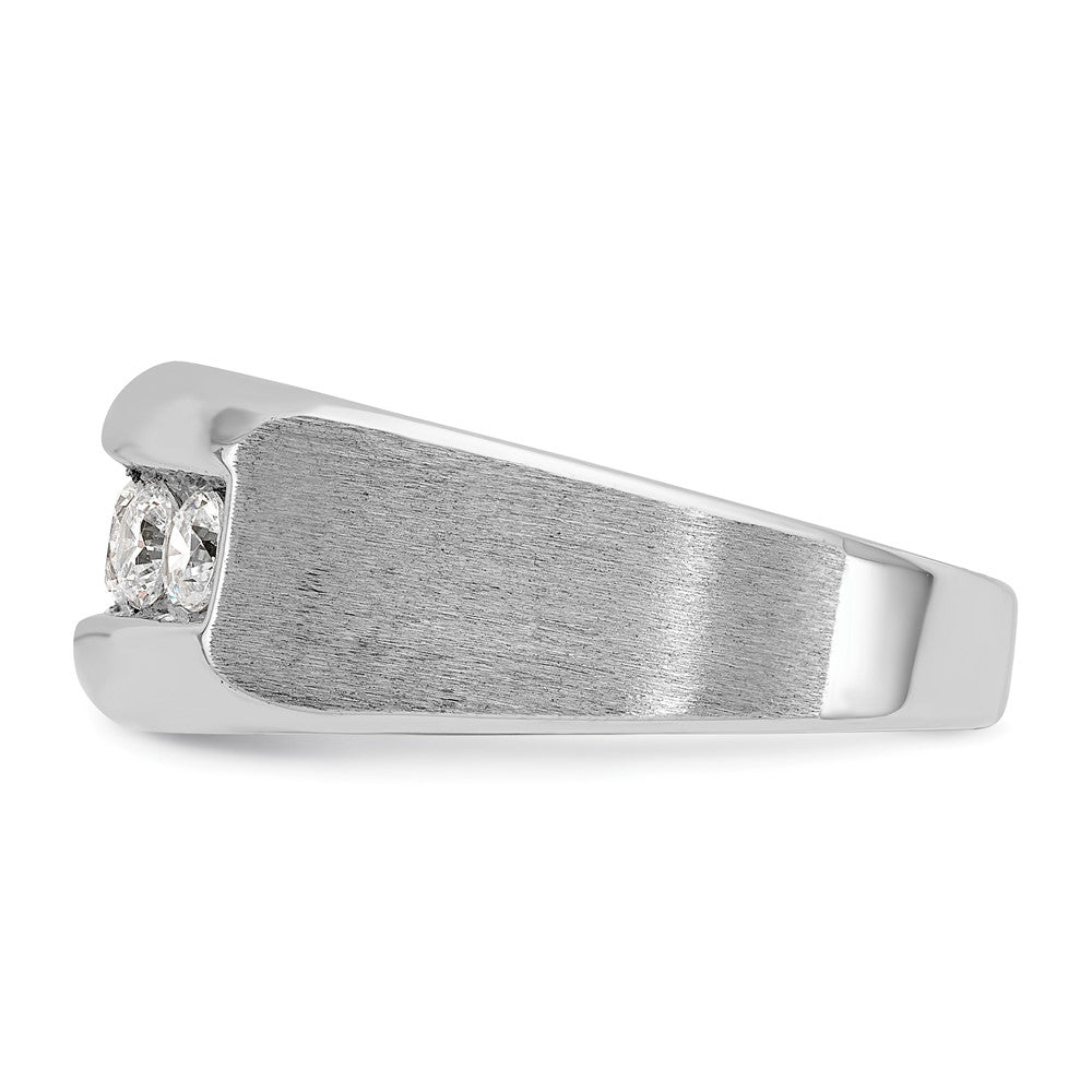 IBGoodman Men's Polished and Satin 5-Stone 1 Carat AA Quality Diamond Ring - WBC