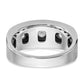 IBGoodman Men's Polished and Satin 5-Stone 1 Carat AA Quality Diamond Ring - WBC