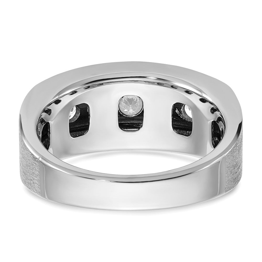 IBGoodman Men's Polished and Satin 5-Stone 1 Carat AA Quality Diamond Ring - WBC