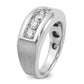 IBGoodman Men's Polished and Satin 5-Stone 1 Carat AA Quality Diamond Ring - WBC