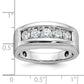 IBGoodman Men's Polished and Satin 5-Stone 1 Carat AA Quality Diamond Ring - WBC