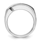 IB Goodman with Black Rhodium Mens Polished Satin and Grooved 5-Stone 1 Carat AA Diamond Ring - WBC