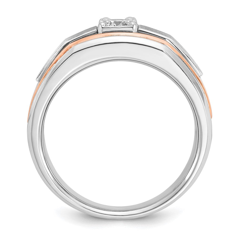 IB Goodman Two-tone / Mens Satin 1/3 carat Diamond Complete Ring - WBC