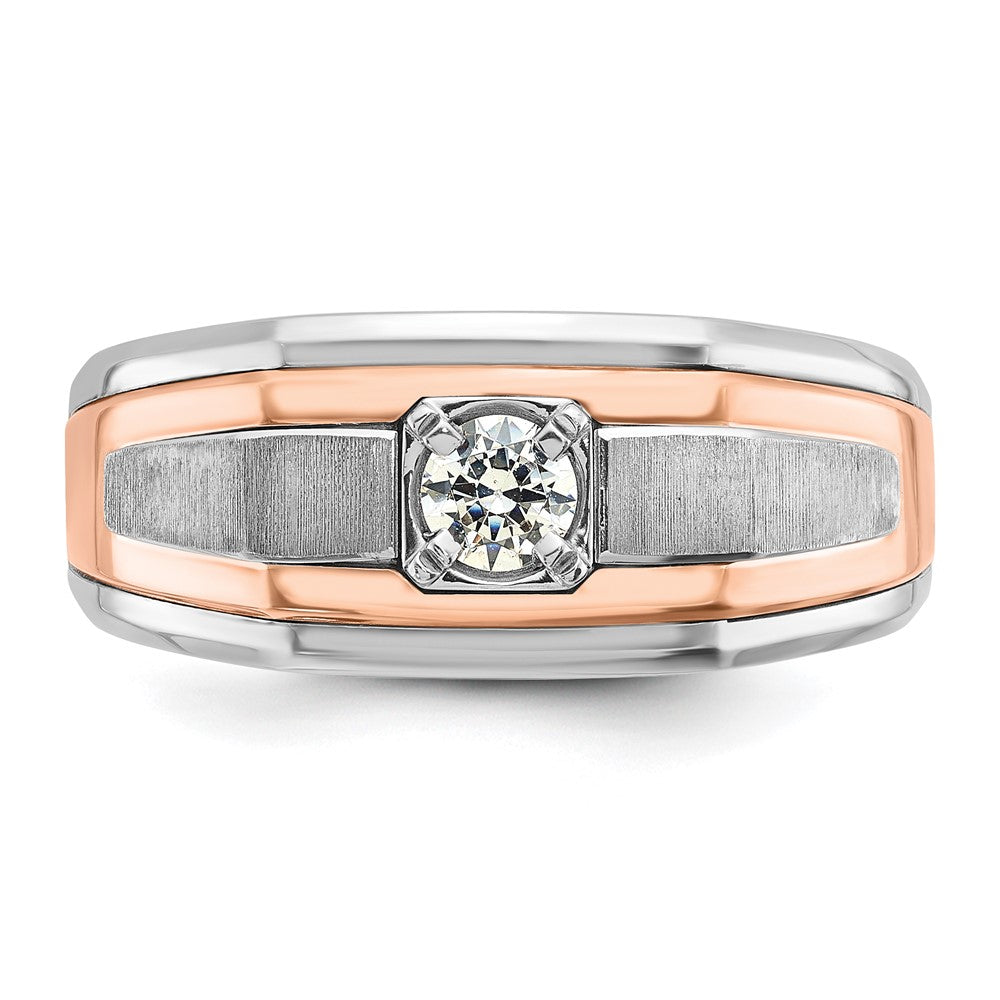 IB Goodman Two-tone / Mens Satin 1/3 carat Diamond Complete Ring - WBC