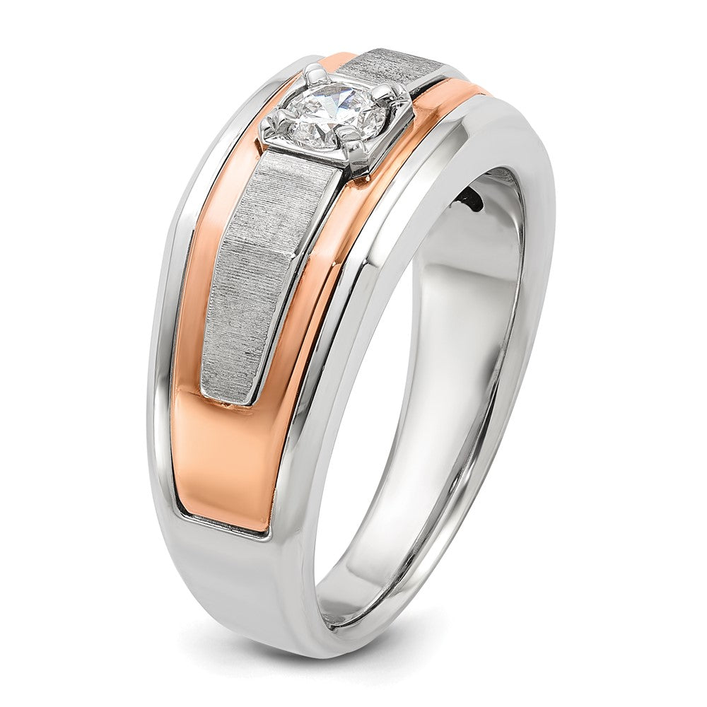 IB Goodman Two-tone / Mens Satin 1/3 carat Diamond Complete Ring - WBC