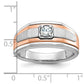 IB Goodman Two-tone / Mens Satin 1/3 carat Diamond Complete Ring - WBC
