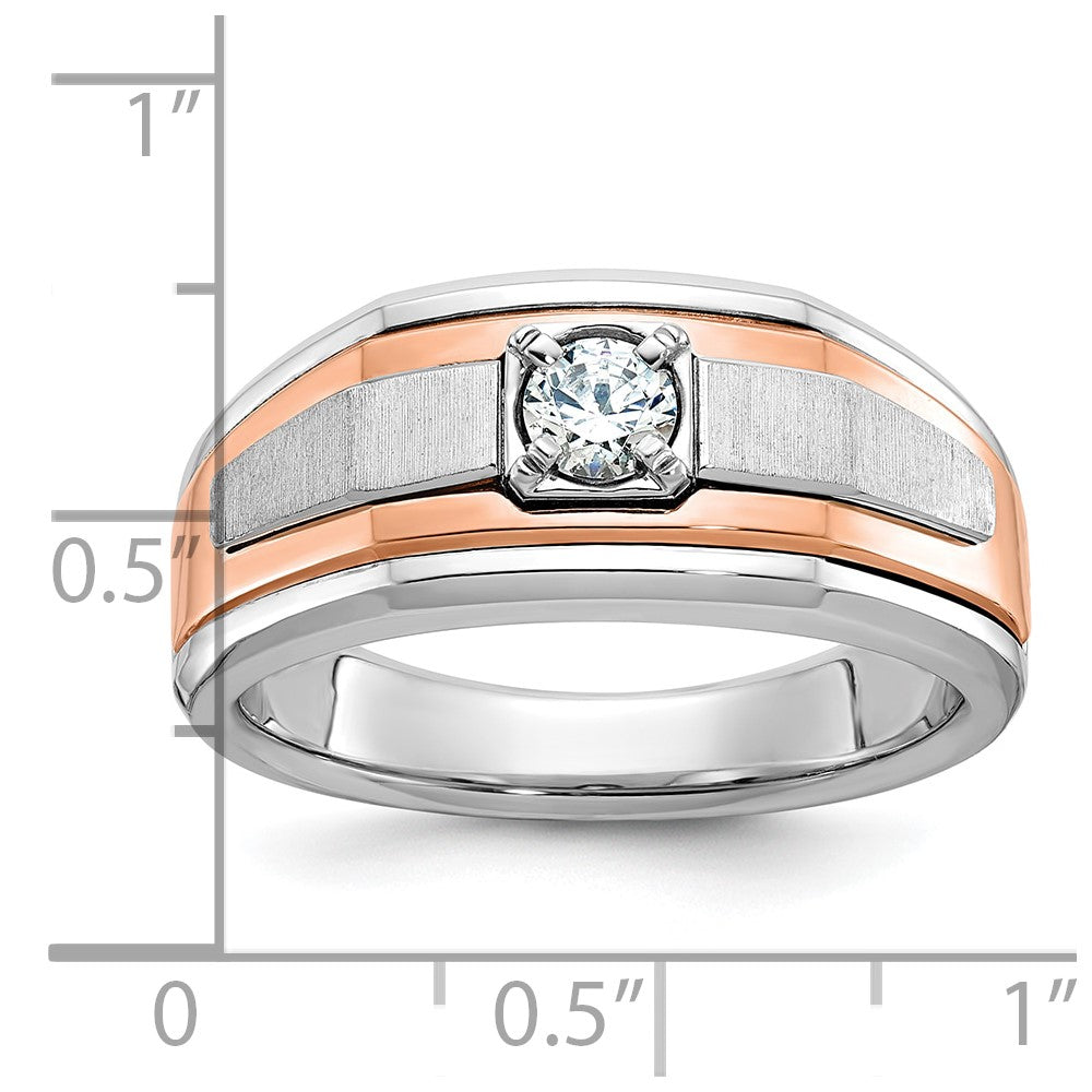 IB Goodman Two-tone / Mens Satin 1/3 carat Diamond Complete Ring - WBC