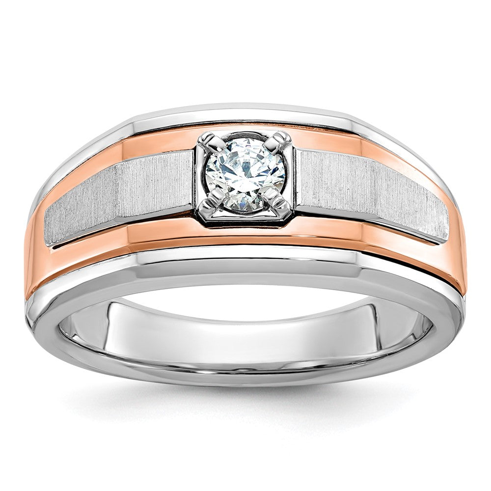 IB Goodman Two-tone / Mens Satin 1/3 carat Diamond Complete Ring - WBC