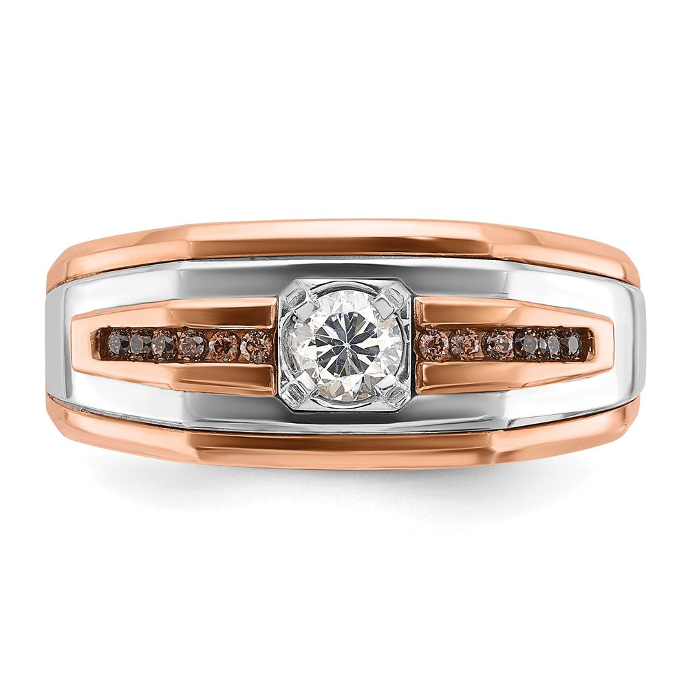 IB Goodman Two-tone / Mens 1/2 carat Black/ Diamond Complete Ring - WBC