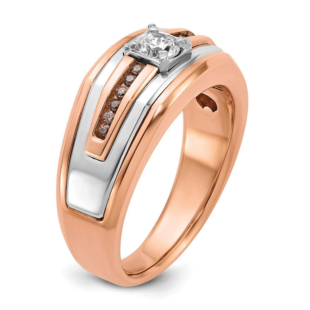 IB Goodman Two-tone / Mens 1/2 carat Black/ Diamond Complete Ring - WBC