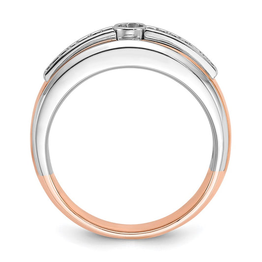 IB Goodman Two-tone / Mens 1/5 carat Diamond Complete Ring - WBC