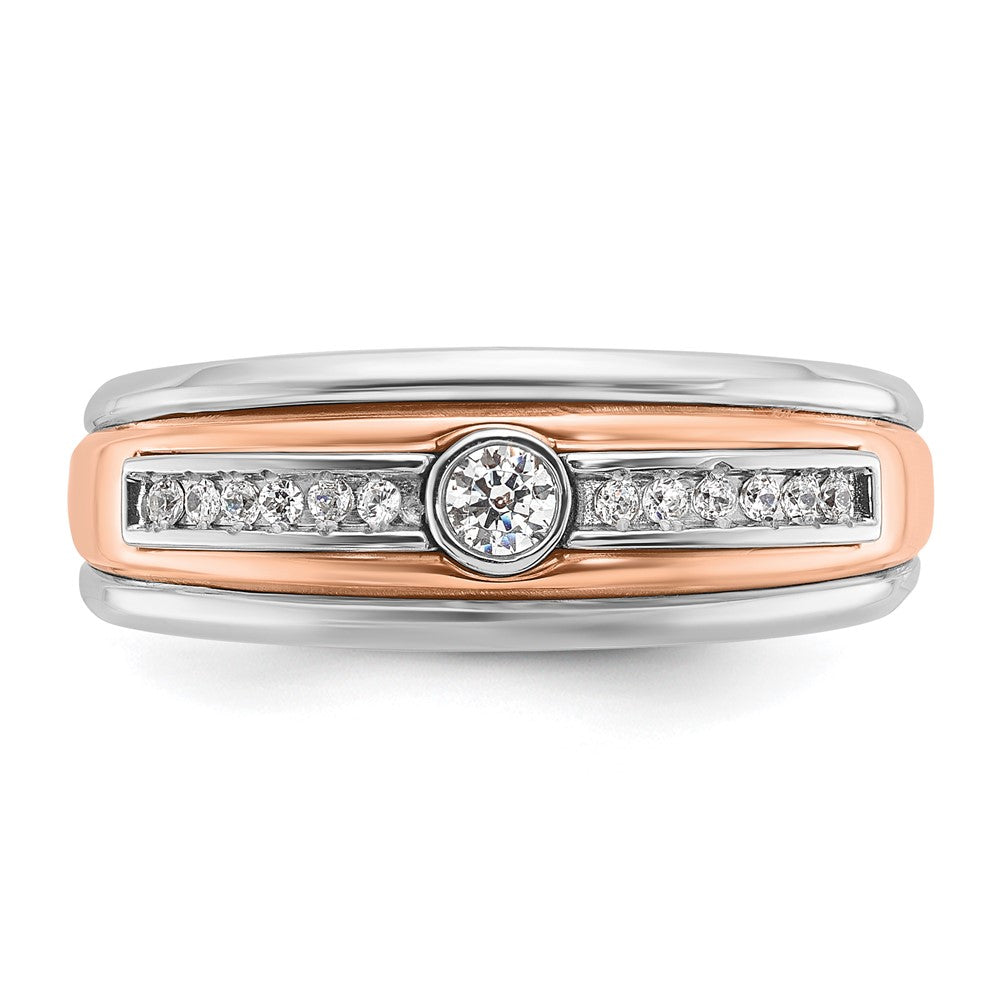 IB Goodman Two-tone / Mens 1/5 carat Diamond Complete Ring - WBC