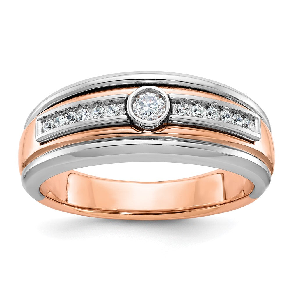 IB Goodman Two-tone / Mens 1/5 carat Diamond Complete Ring - WBC