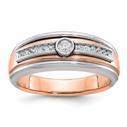 IB Goodman Two-tone / Mens 1/5 carat Diamond Complete Ring - WBC