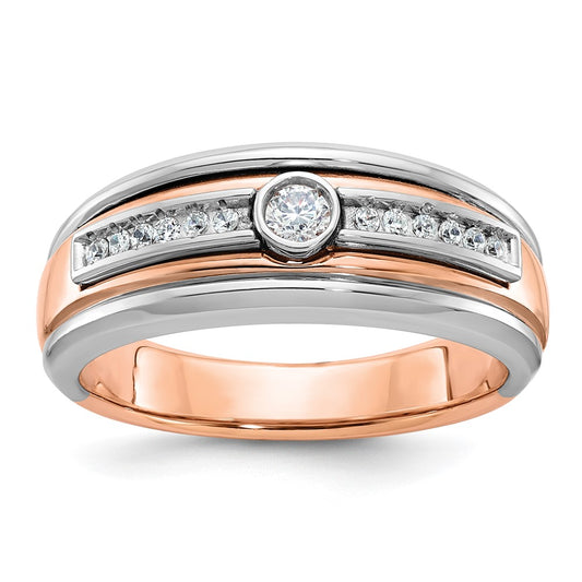 IB Goodman Two-tone / Mens 1/5 carat Diamond Complete Ring - WBC