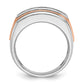 IBGoodman and Men's Polished and Grooved 5-Stone 1 Carat AA Quality Diamond Ring - WBC
