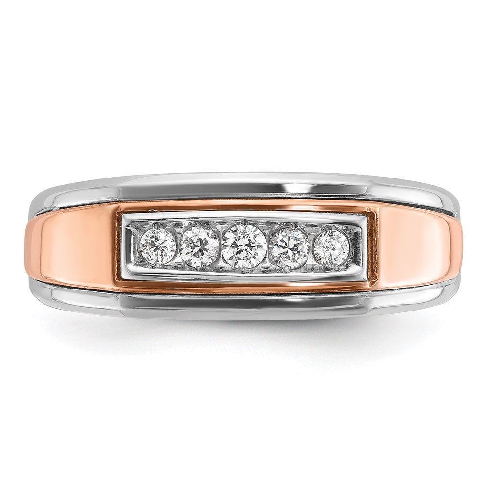 IBGoodman and Men's Polished 5-Stone 1/4 Carat AA Quality Diamond Ring - WBC