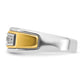 IBGoodman Two-tone Men's Polished 5-Stone 1/2 Carat AA Quality Diamond Ring - WBC